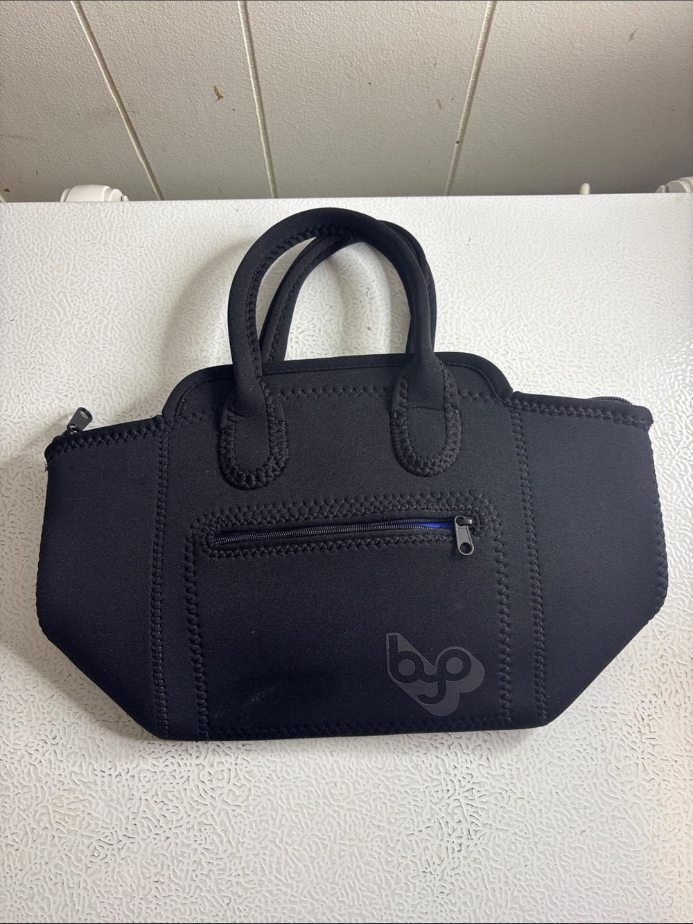 bp Black Neoprene Lunch Box with Front Zip Pocket